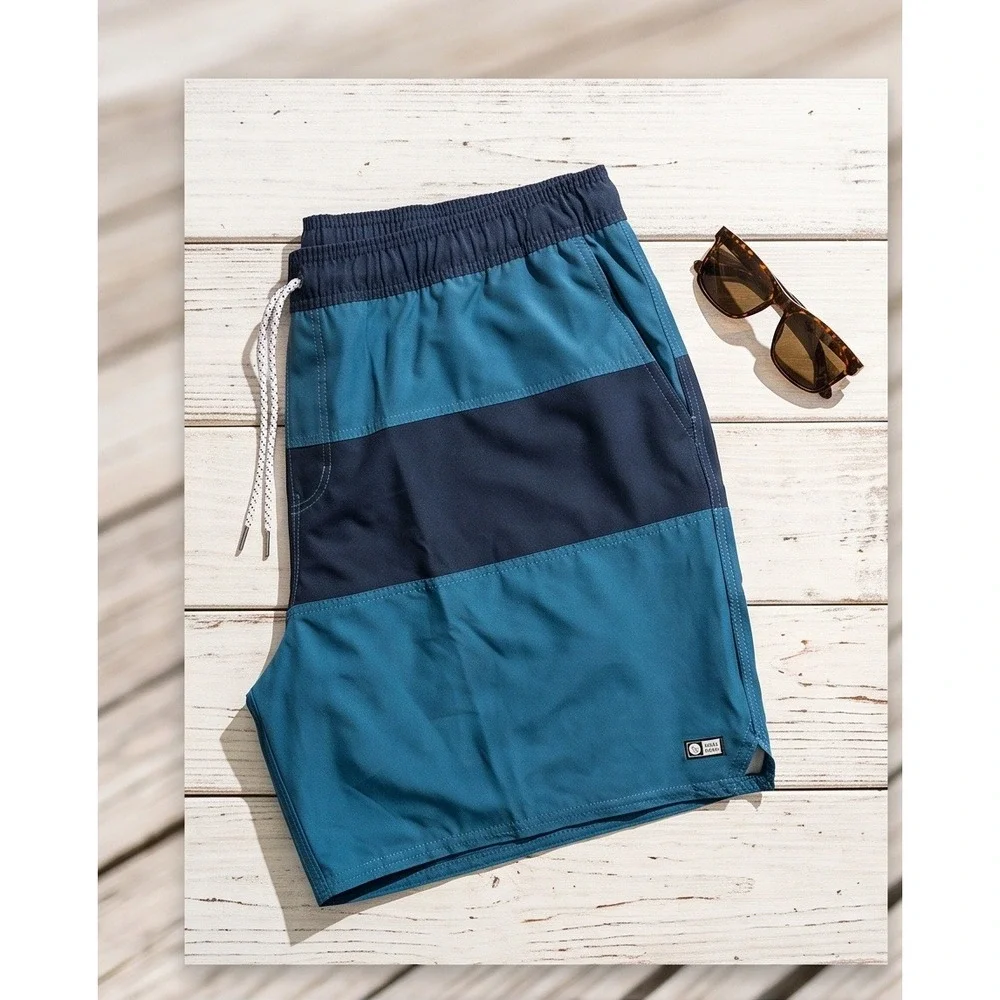 Salty Crew Mens 2XL Blue Colorblock Board Shorts Swim Trunks NWT